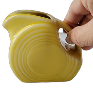 Fiestaware Fiesta 5 Oz Pitcher Mini Disk CERAMIC CONTAINER Sunflower Yellow